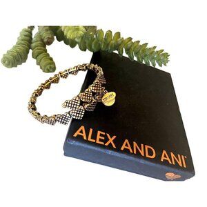Alex and Ani "Valentine's Day Collection" Romance Hearts Gold Wrap Bracelet